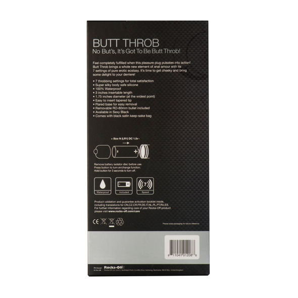 Rocks-Off-Butt Throb Stimolatore P-point 7 Velocità Nero-Silicone 3 Rocks-Off-Butt Throb Stimolatore P-point 7 Velocità Nero-Silicone · Giocattoli anali (imaginea 3)