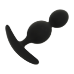 Black&silver-Orson Plug Silicone 2 Ondulazioni Anali 9,5 cm — BLACK&SILVER · Accessori BDSM