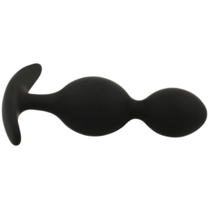 Black&silver-Orson Plug Silicone 2 Ondulazioni Anali 9,5 cm — BLACK&SILVER · Accessori BDSM (immagine 4)