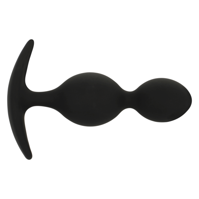 Black&silver-Orson Plug Silicone 2 Ondulazioni Anali 9,5 cm — BLACK&SILVER · Accessori BDSM (immagine 3)