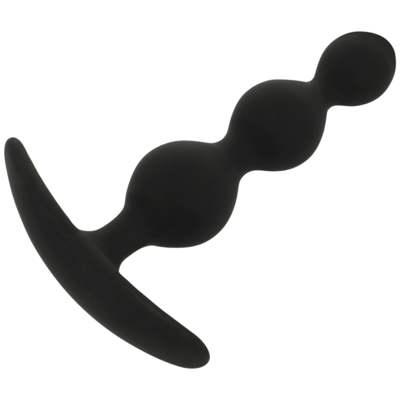 Black&silver-Rupert Catena di Palline anali 10 cm-Silicone, impermeabile