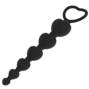 Black&silver-Mila Catena Anale 'chain of Hearts' 18 cm-Silicone 55 Black&silver-Mila Catena Anale 'chain of Hearts' 18 cm-Silicone