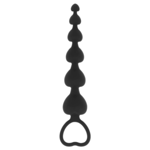 Black&silver-Mila Catena Anale 'chain of Hearts' 18 cm-Silicone — BLACK&SILVER · Giocattoli anali (immagine 4)