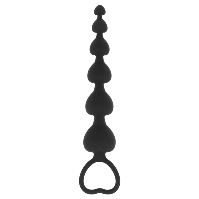 Black&silver-Mila Catena Anale 'chain of Hearts' 18 cm-Silicone — BLACK&SILVER · Giocattoli anali (immagine 4)