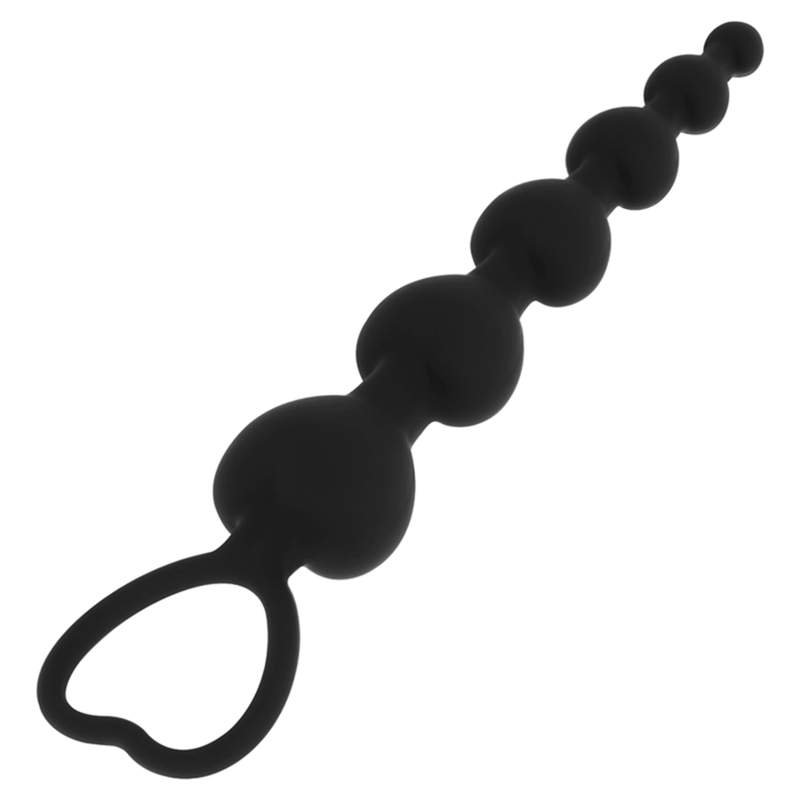 Black&silver-Mila Catena Anale 'chain of Hearts' 18 cm-Silicone — BLACK&SILVER · Giocattoli anali (immagine 5)