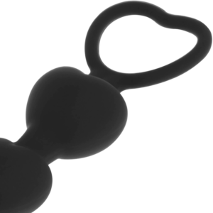 Black&silver-Mila Catena Anale 'chain of Hearts' 18 cm-Silicone — BLACK&SILVER · Giocattoli anali (immagine 3)