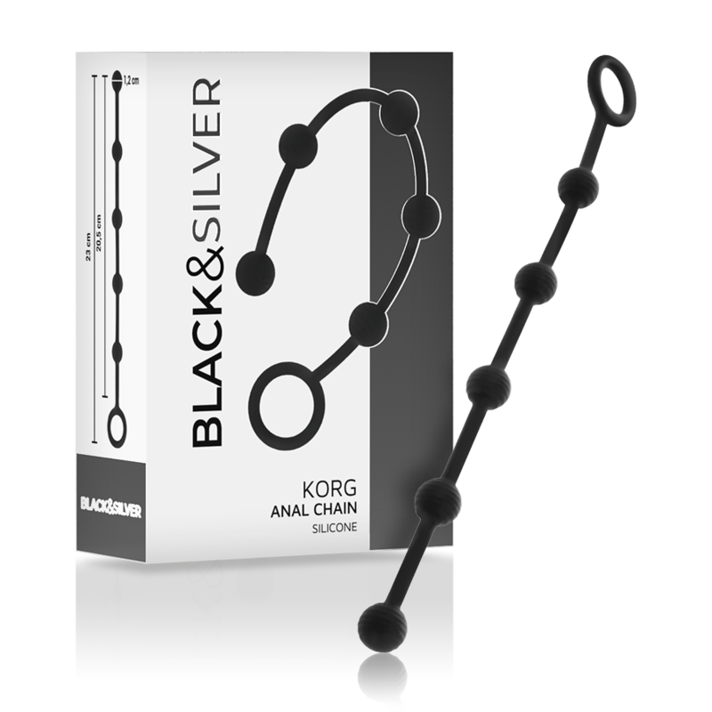 Black&silver-Korg Rosario Palline anali per Principianti Silicone 2 Black&silver-Korg Rosario Palline anali per Principianti Silicone — BLACK&SILVER · Giocattoli anali (imaginea 2)