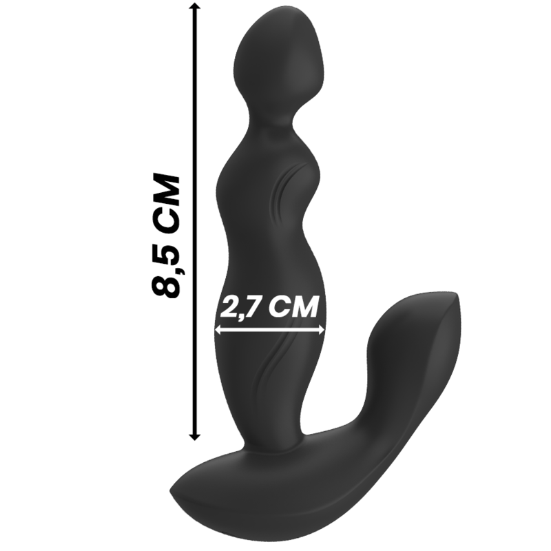 Black&silver-Cora Plug anale in Silicone con Telecomando — BLACK&SILVER · Accessori BDSM (immagine 3)