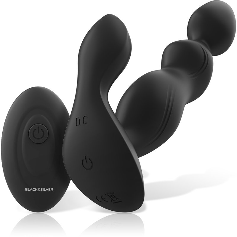 Black&silver-Cora Plug anale in Silicone con Telecomando — BLACK&SILVER · Accessori BDSM (immagine 2)