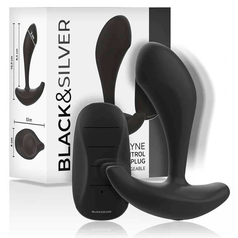 Black&silver-Dwayne Plug anale Silicone con Telecomando — BLACK&SILVER · Accessori BDSM (immagine 6)
