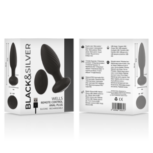 Black&silver-Welss Plug anale Rotatore in Silicone — BLACK&SILVER · Accessori BDSM (immagine 5)