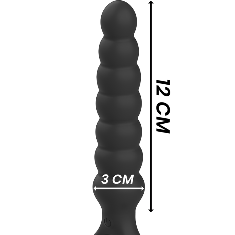 Black&silver-Bob potente dilatatore anale in silicone-10 velocità — BLACK&SILVER · Giocattoli anali (immagine 2)