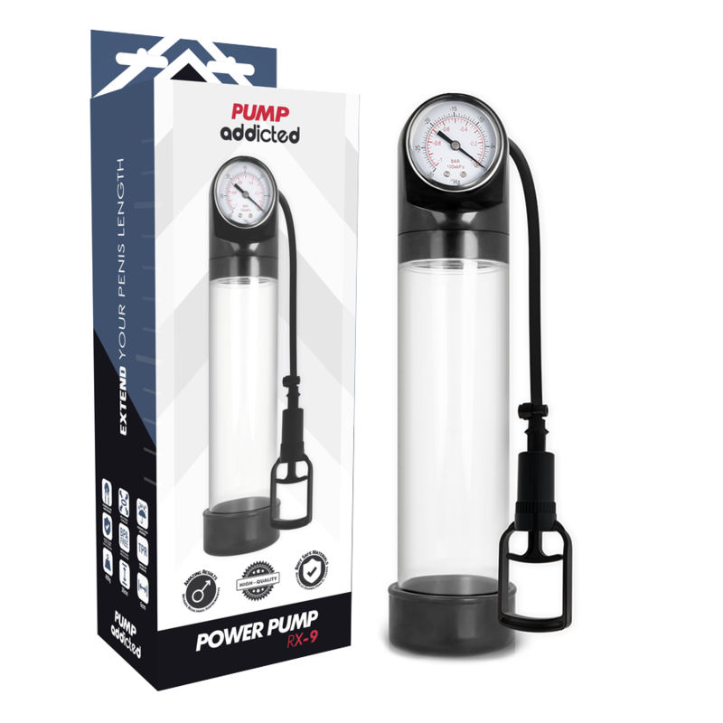PUMP ADDICTED - RX9 BLACK Pump Addicted-Pompa per Pene RX9 · Anelli & Guaine per pene