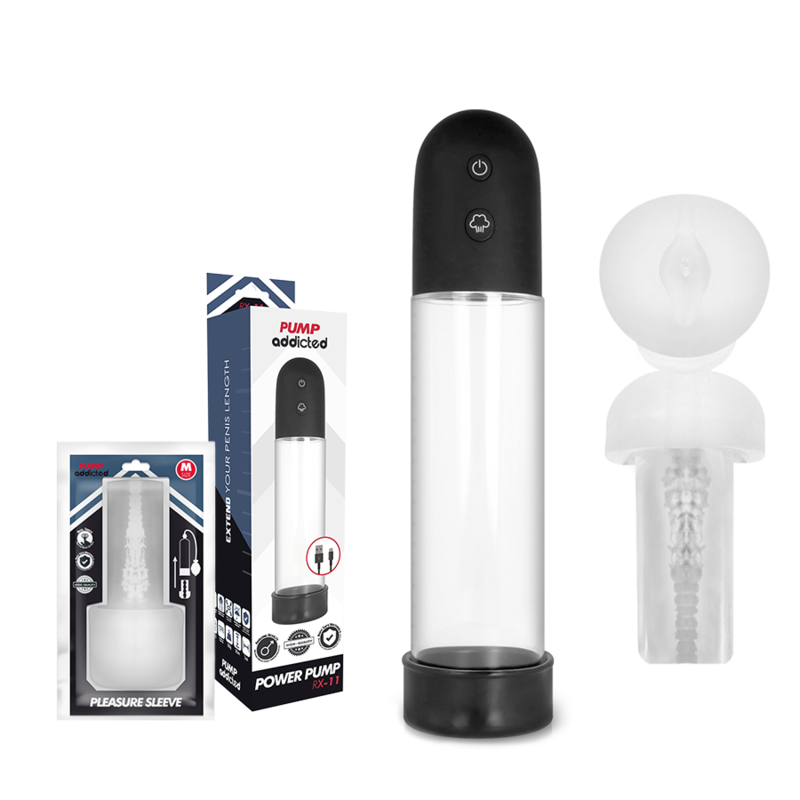 Pump Addicted-RX11 Automatico con Masturbatore-Silicone, Impermeabile · Anelli & Guaine per pene (immagine 2)