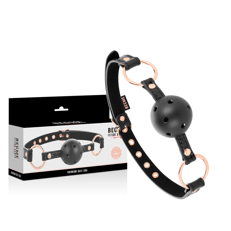 Begme Black Edition-Black Edition Morso a sfera in pelle vegana 1 Begme Black Edition-Black Edition Mordă cu Bilă Piele Vegană — BEGME FETISH GAMES · Bondage & Catuse (imaginea 2)