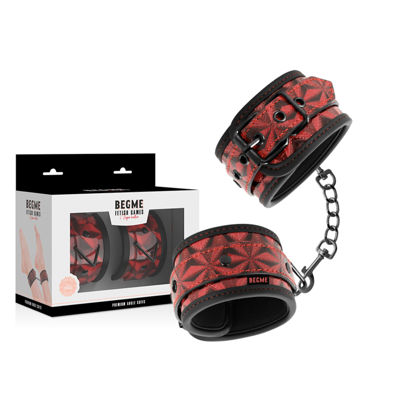 Begme Red Edition-Rossa Premium Manette per Caviglie 4 Begme Red Edition-Rossa Premium Manette per Caviglie — BEGME FETISH GAMES · Bondage & Manette (imaginea 4)
