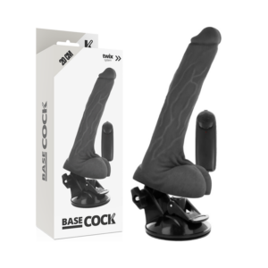 Basecock-Vibratore realistico con testicoli e telecomando da 20 cm · Vibratori