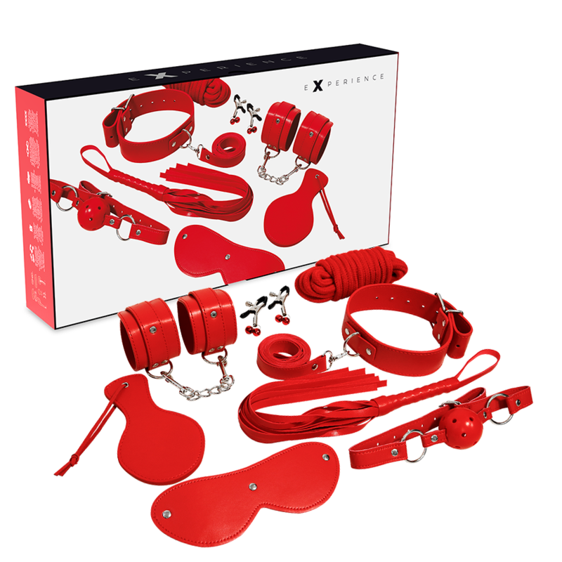 Experience-Kit Bdsm Fetish Red Series-Pelle Ecologica 1 Experience-Kit Bdsm Fetish Red Series-Pelle Ecologica · Bondage & Manette