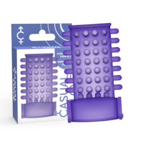 Casual Love-Anello vibrante con polsino Viola-TPR · Anelli & Guaine per pene (imaginea 4)