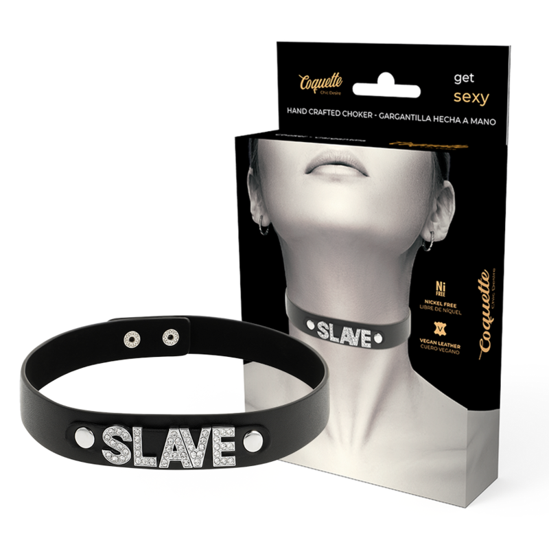 Coquette Accessories-Collana Slave di Pelle Vegana