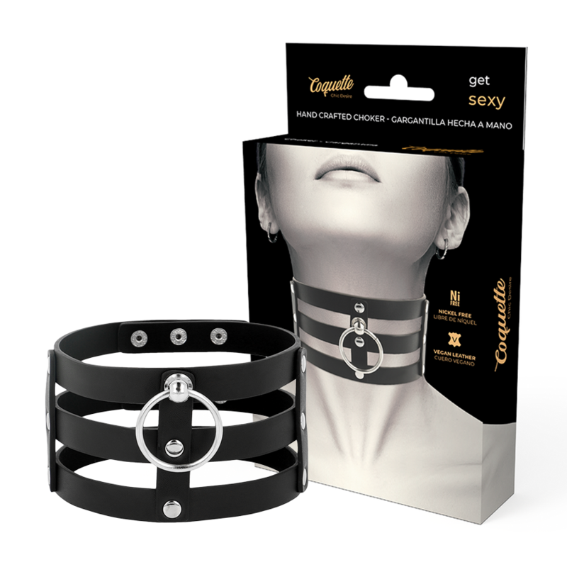 Coquette Accessories-Coquette Chic Desire Choker Pelle Vegana