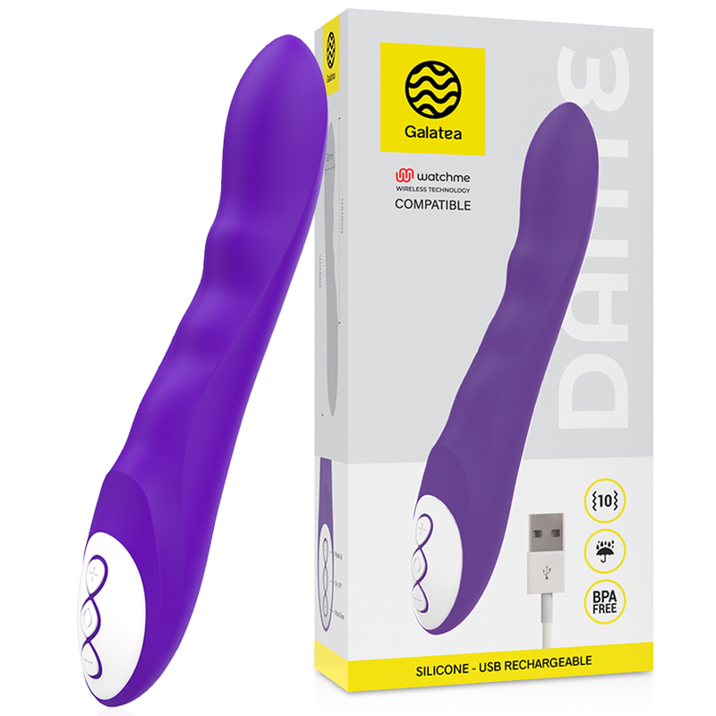 Galatea-Dante Purple Vibrator + Watchme Remote Control-Silicone 2 Galatea-Dante Purple Vibrator + Watchme Remote Control-Silicone · Vibratori (imaginea 2)