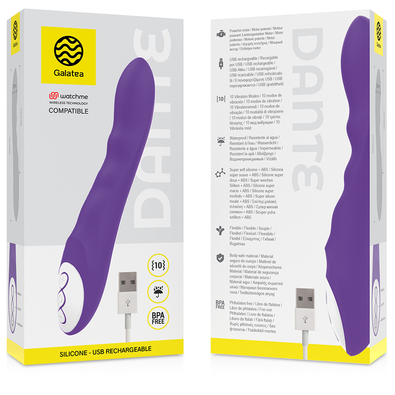 Galatea-Dante Purple Vibrator + Watchme Remote Control-Silicone 3 Galatea-Dante Purple Vibrator + Watchme Remote Control-Silicone · Vibratori (imaginea 3)