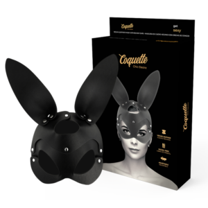 Coquette Accessories-Maschera di pelle vegana con orecchie di coniglio