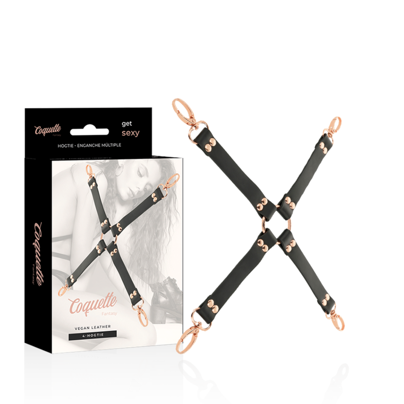 Coquette Fantasy-Fantasy Hog Tie di Pelle Vegana