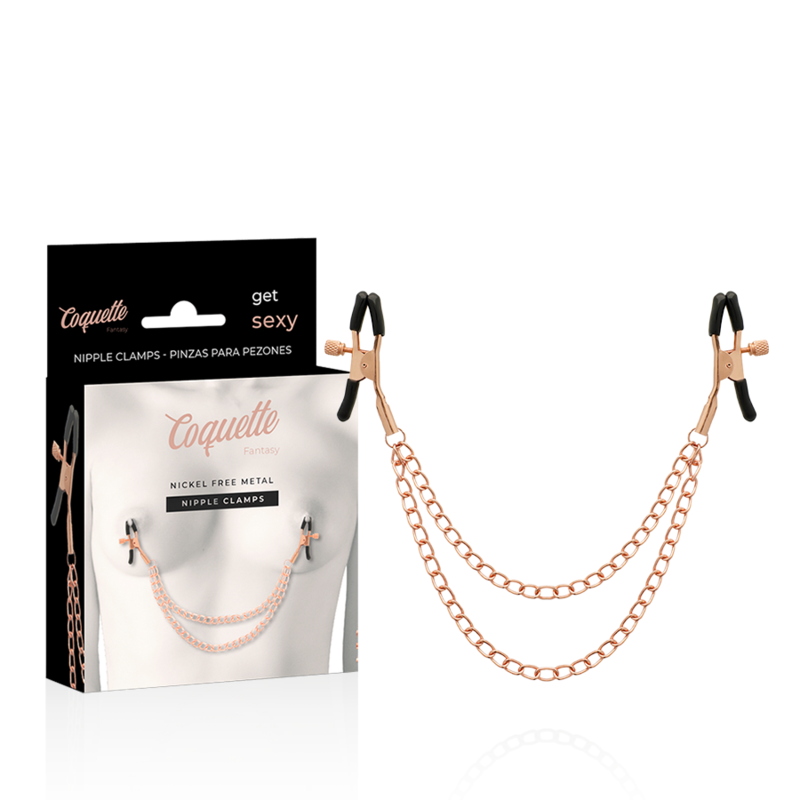 Coquette Fantasy-Morsetti metallici fantasy per capezzoli a catena