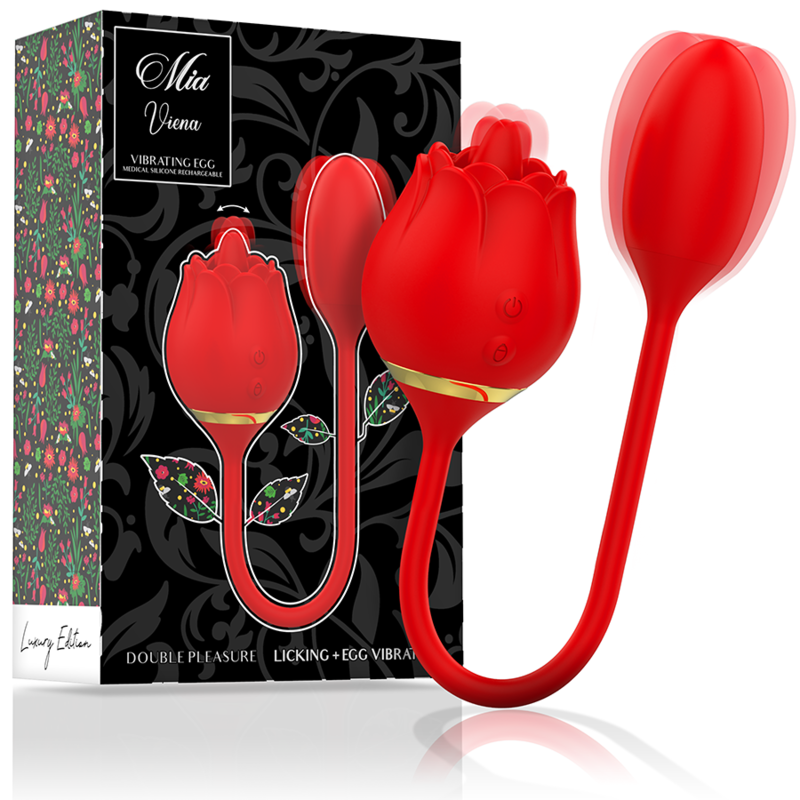 Mia-Vienna Stimolatore Doppio Levigante + Uovo Vibratore-Silicone, 10