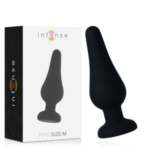 Intense Anal Toys-Plug anale Pipo M Nero Silicone 11 Cm · Accessori BDSM