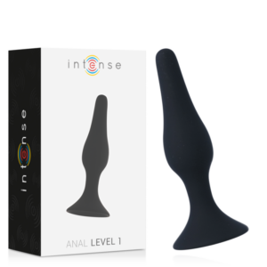 Intense Anal Toys-Livello anale 1 10.5cm Nero-Silicone · Giocattoli anali
