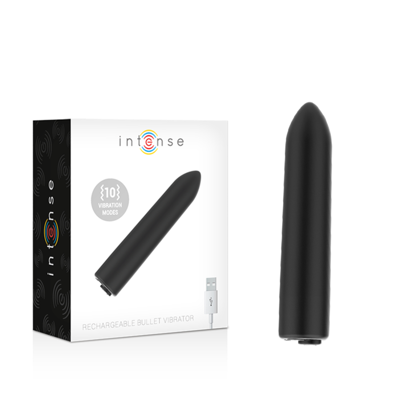 Intense Fun Toys-Bullet Vibratore Ricaricabile, 10 modalità-10 velocità
