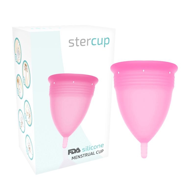 Stercup-Tazza mestruale in silicone Fda Rosa - Taglia L · Sesso orale & Corpo (imaginea 5)