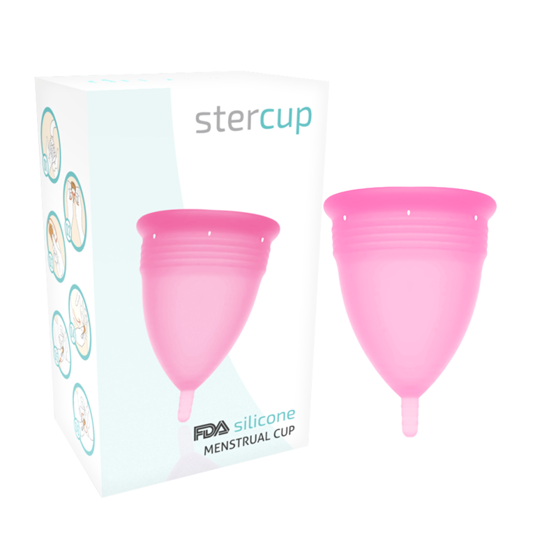 Stercup-Tazza mestruale in silicone Fda Rosa - Taglia S · Sesso orale & Corpo (imaginea 5)