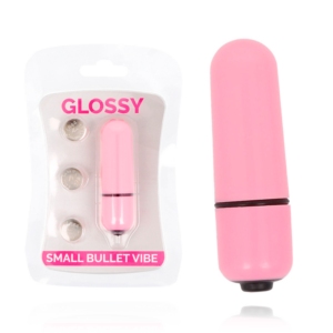 Glossy-Small Bullet Vibe Rosa-ABS, 3 velocità, Impermeabile, Silenzio · Vibratori