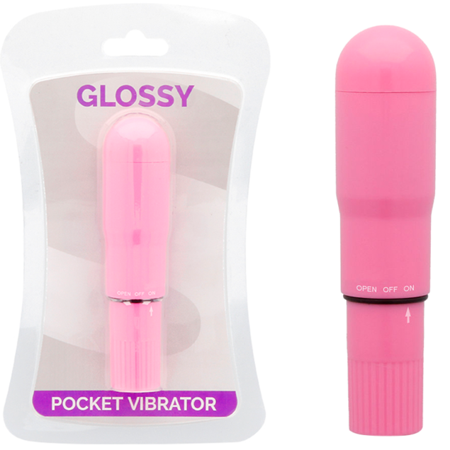 Glossy-Vibratore tascabile Deep Rose-ABS, 3 velocità, impermeabile