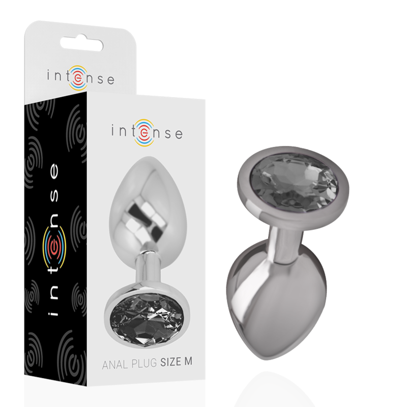 Intense-Plug anale in metallo con pietra decorativa · Accessori BDSM