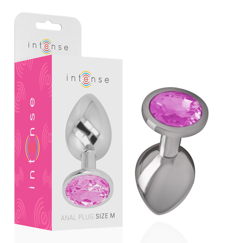 Intense Anal Toys-Plug anale in metallo alluminio con cristallo Rosa-Taglia M 1 Intense Anal Toys-Plug anale in metallo alluminio con cristallo Rosa-Taglia M · Accessori BDSM