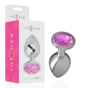 Intense Anal Toys-Plug anale in metallo alluminio con cristallo Rosa-Taglia S 21 Intense Anal Toys-Plug anale in metallo alluminio con cristallo Rosa-Taglia S