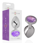 Intense Anal Toys-Plug anale in metallo Alluminio con Cristallo Viola · Accessori BDSM