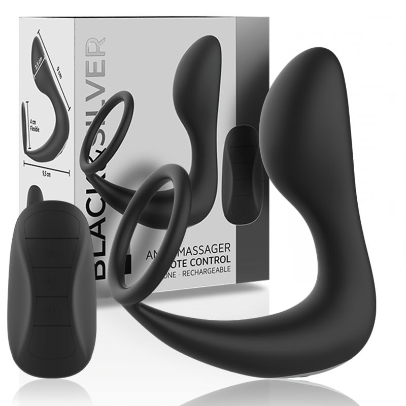 Black&silver-Massaggio anale con telecomando ricaricabile in silicone 6 Black&silver-Massaggio anale con telecomando ricaricabile in silicone — BLACK&SILVER · Giocattoli anali (imaginea 6)