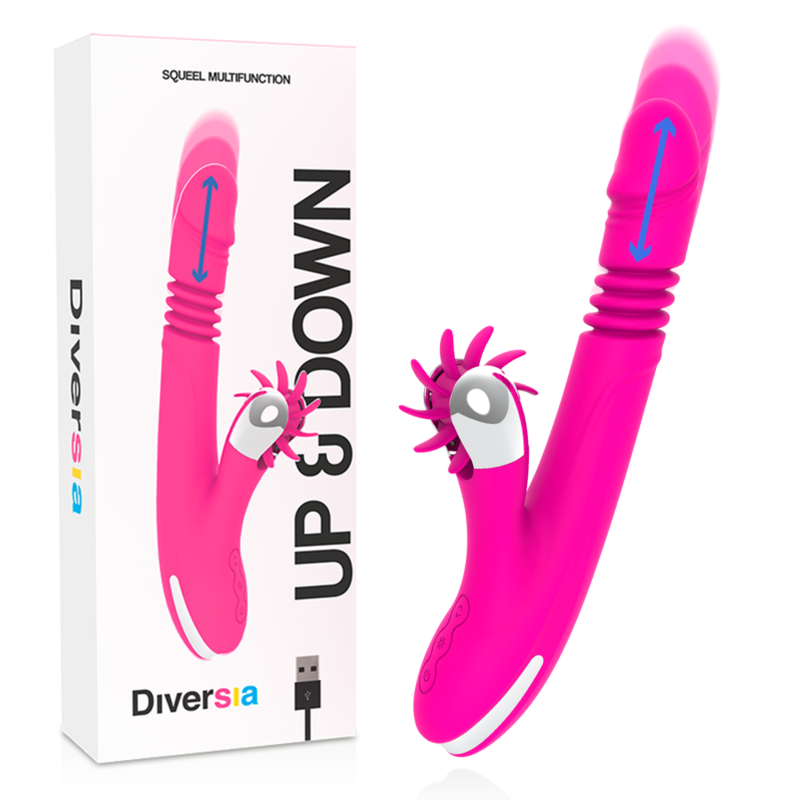 Diversia-Bunny Up & Down 24 cm-Silicone, 7 velocità, Ricaricabile 1 Diversia-Bunny Up & Down 24 cm-Silicone, 7 velocità, Ricaricabile · Vibratori