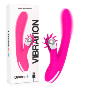 Diversia-Bunny Vibrating 24 cm-Silicone, 7 velocità, Ricaricabile · Vibratori