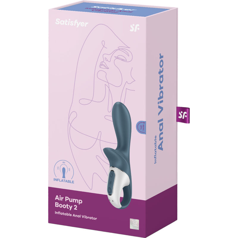 Satisfyer-Air Pump Booty 2 Vibratore anale gonfiabile Grigio · Vibratori (imaginea 6)