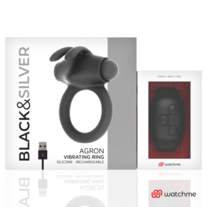 Black&silver-Agron anello vibrante con controllo a distanza 15 Black&silver-Agron anello vibrante con controllo a distanza — BLACK&SILVER · Anelli & Guaine per pene (imaginea 7)