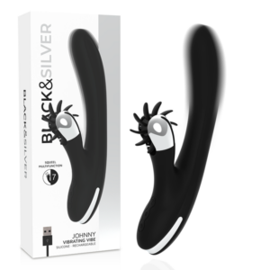 Black&silver-Bunny Johnny Vibrating Vibe-Silicone, 7 velocità 18 Black&silver-Bunny Johnny Vibrating Vibe-Silicone, 7 velocità — BLACK&SILVER · Vibratori (imaginea 9)