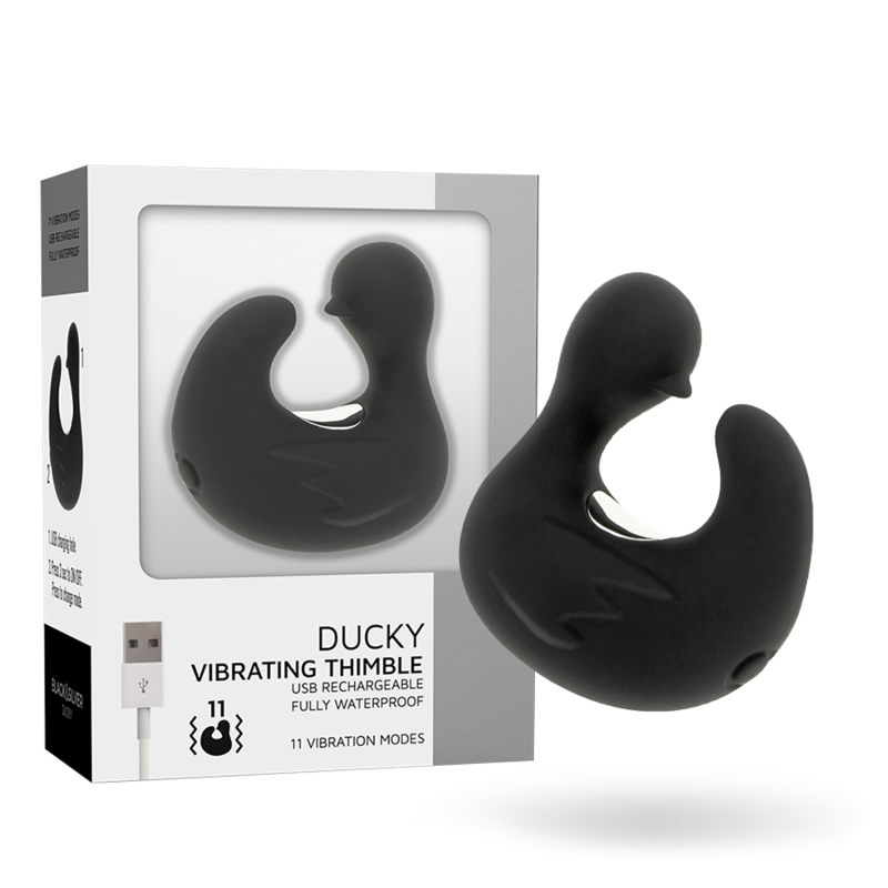 Black&silver-Duckymania Ditale Stimolante di Silicone — BLACK&SILVER · Vibratori (immagine 8)