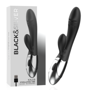 Black&silver-Kaleb Vibratore Stimolante-Silicone, 10 velocità — BLACK&SILVER · Vibratori (imaginea 6)